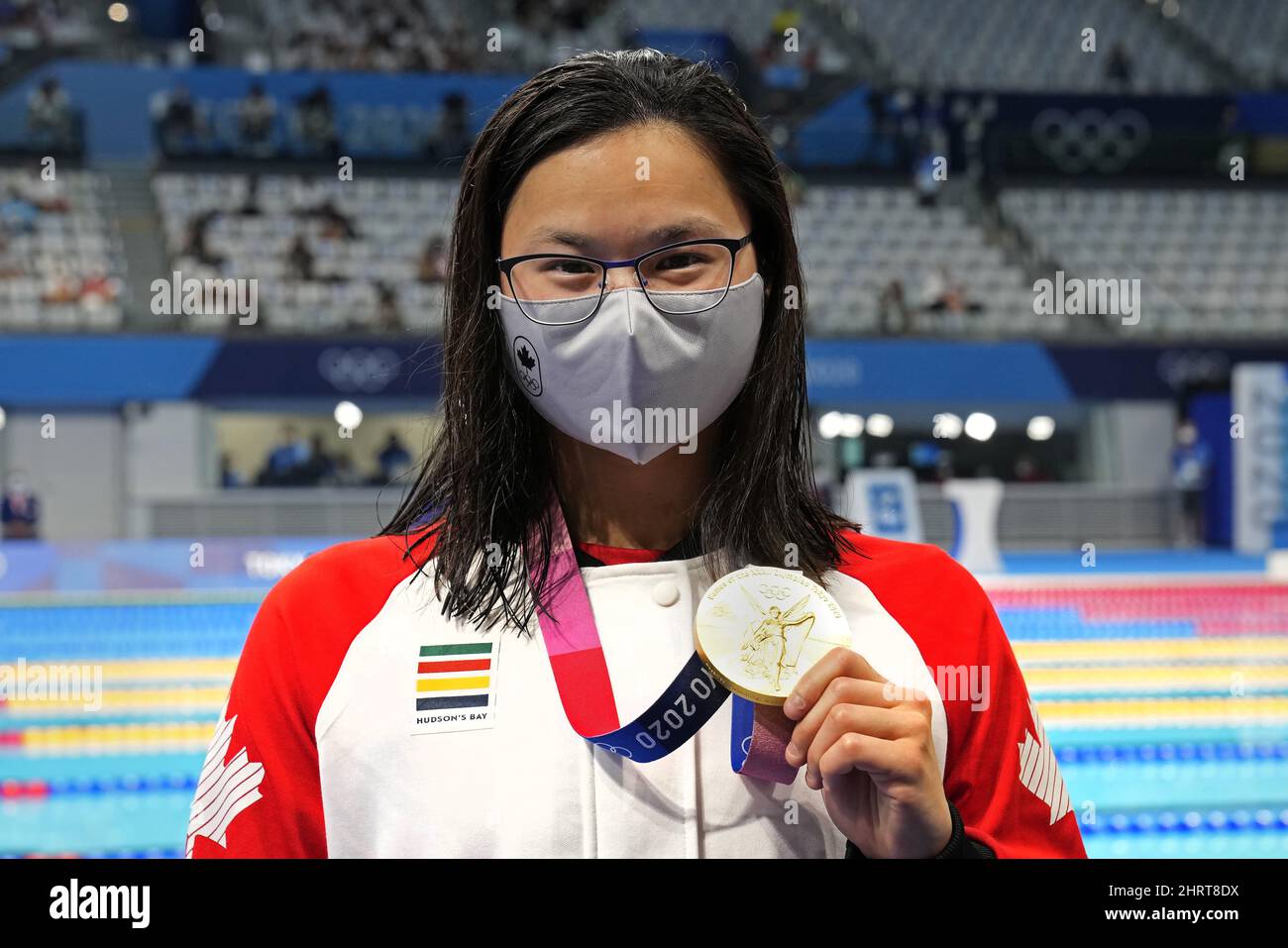 Canada's Margaret Mac Neil celebrates her gold medal in the women's