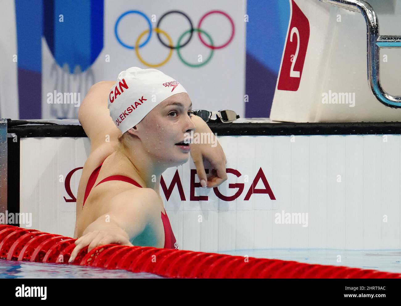 Canada s Penny Oleksiak Reacts Following The Women s 100m Freestyle 