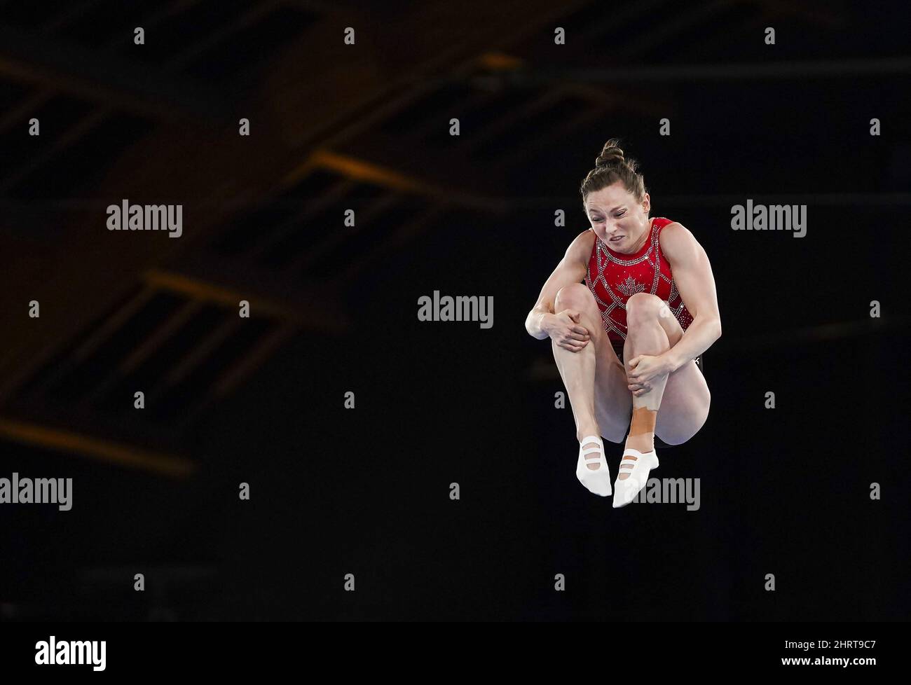 Canada's Rosie MacLennan competes in the women's trampoline gymnastics