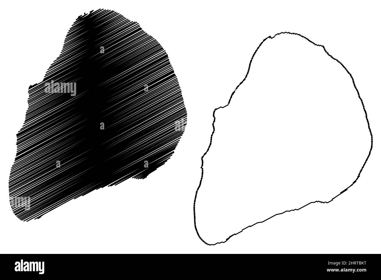Aldra island (Kingdom of Norway) map vector illustration, scribble sketch Aldra map Stock Vector