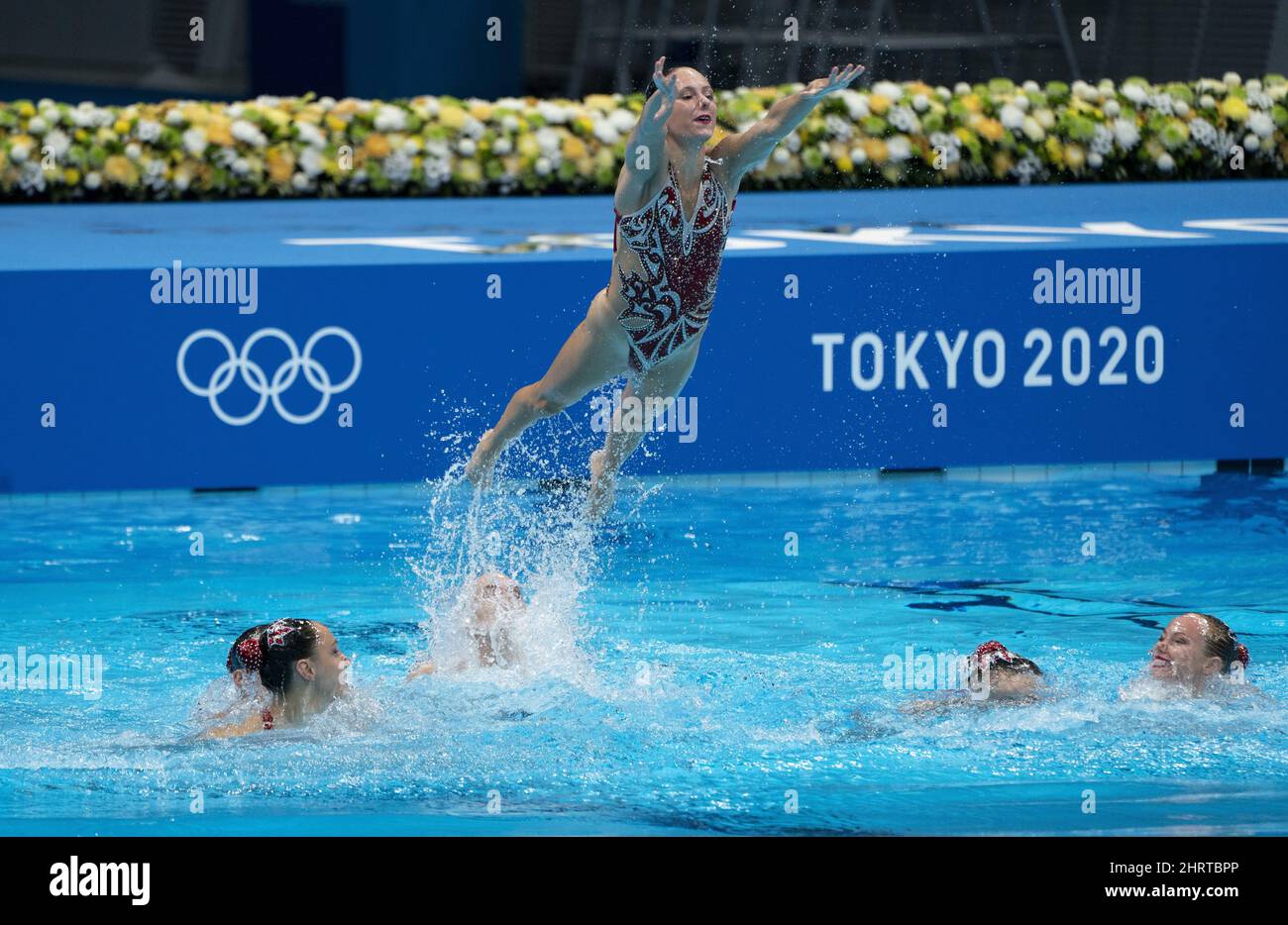 Canadaâ€™s artistic swim team competes in the Artistic Swimming team