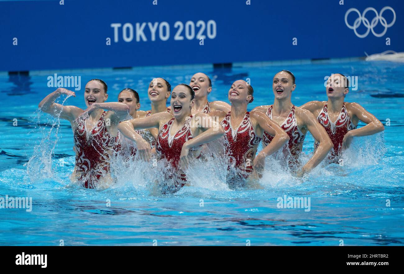 Canadaâ€™s artistic swim team competes in the Artistic Swimming team