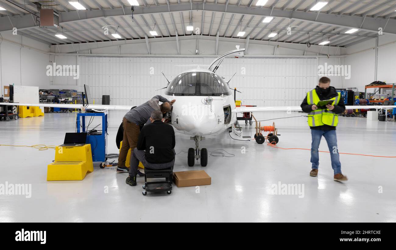 Arlington, Washington, USA. 25th February, 2022. Members of the ground