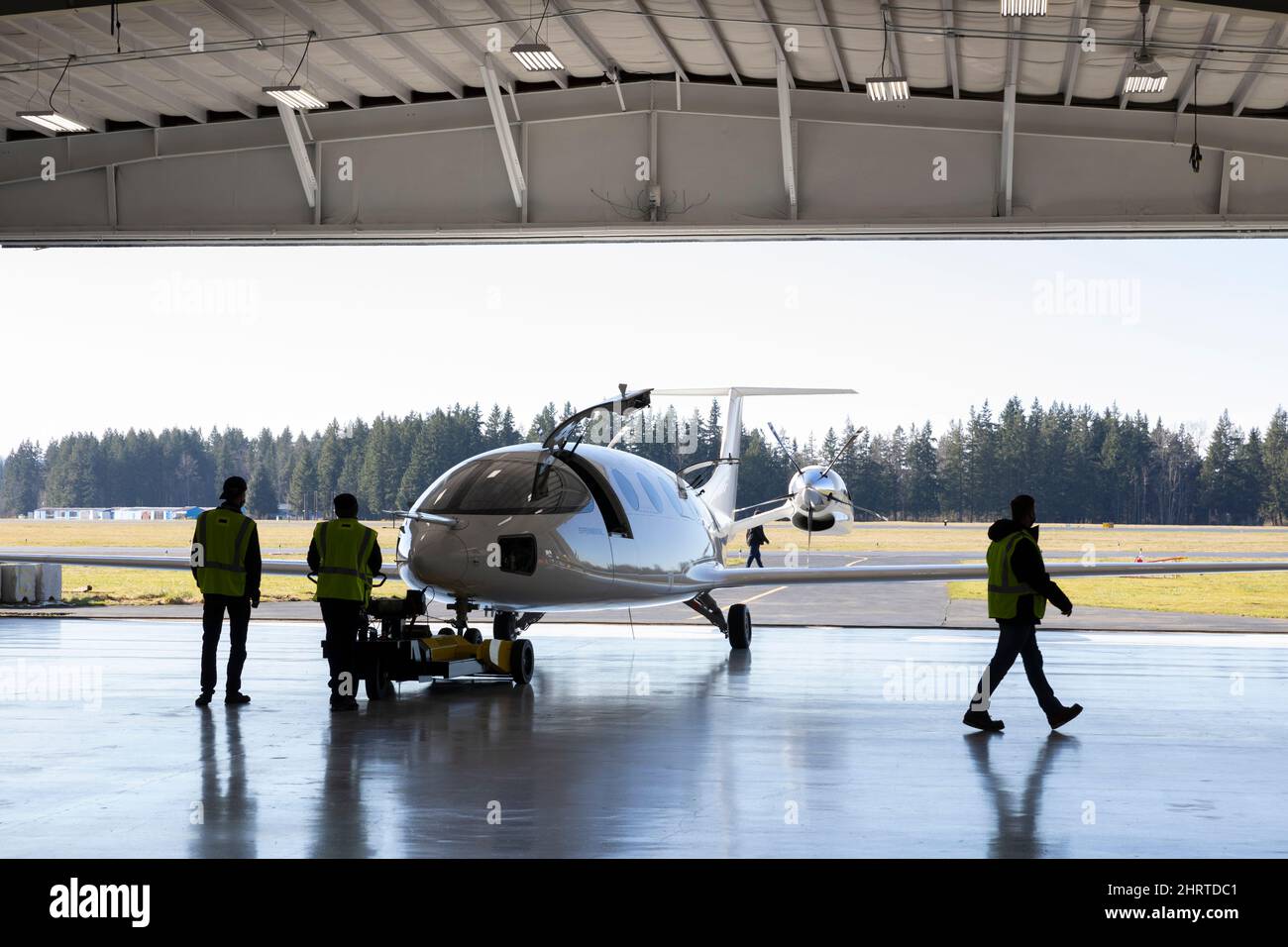 Arlington, Washington, USA. 25th February, 2022. Members of the ground