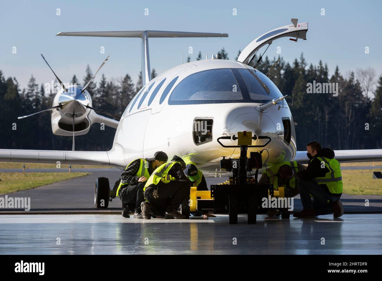 Arlington, Washington, USA. 25th February, 2022. Members of the ground
