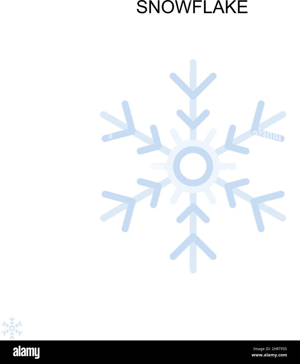 Snowflake Simple vector icon. Illustration symbol design template for web mobile UI element. Stock Vector