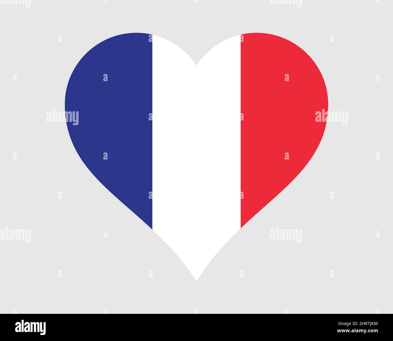 France Heart Flag. French Love Shape Country Nation National Flag