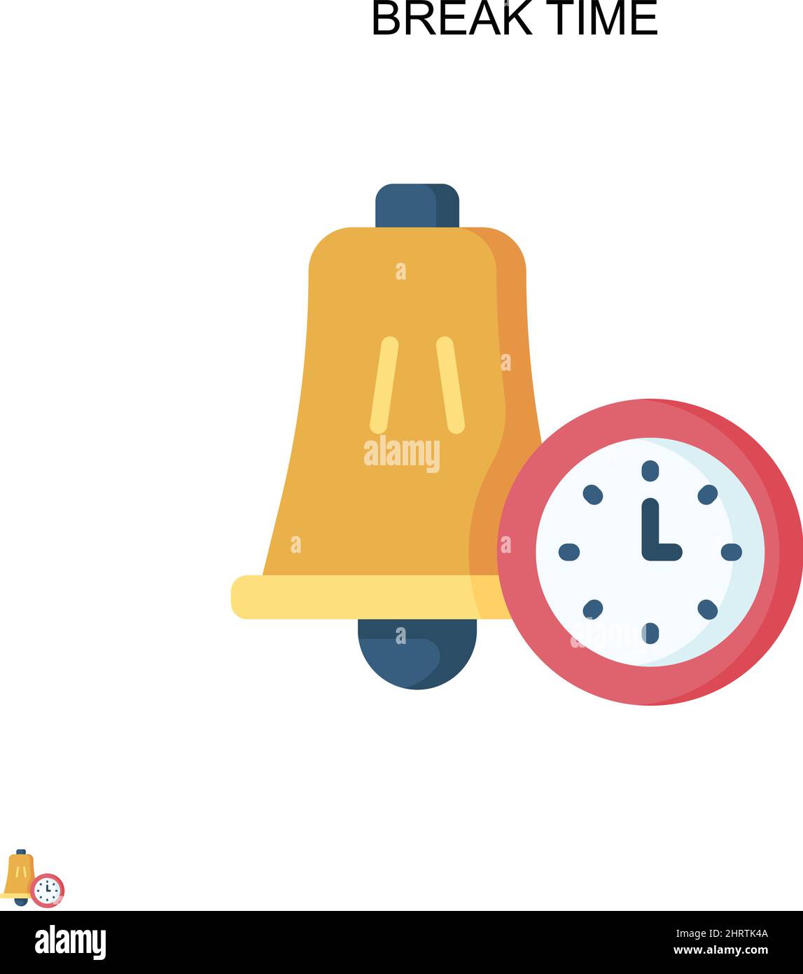 Break time Simple vector icon. Illustration symbol design template for web mobile UI element. Stock Vector