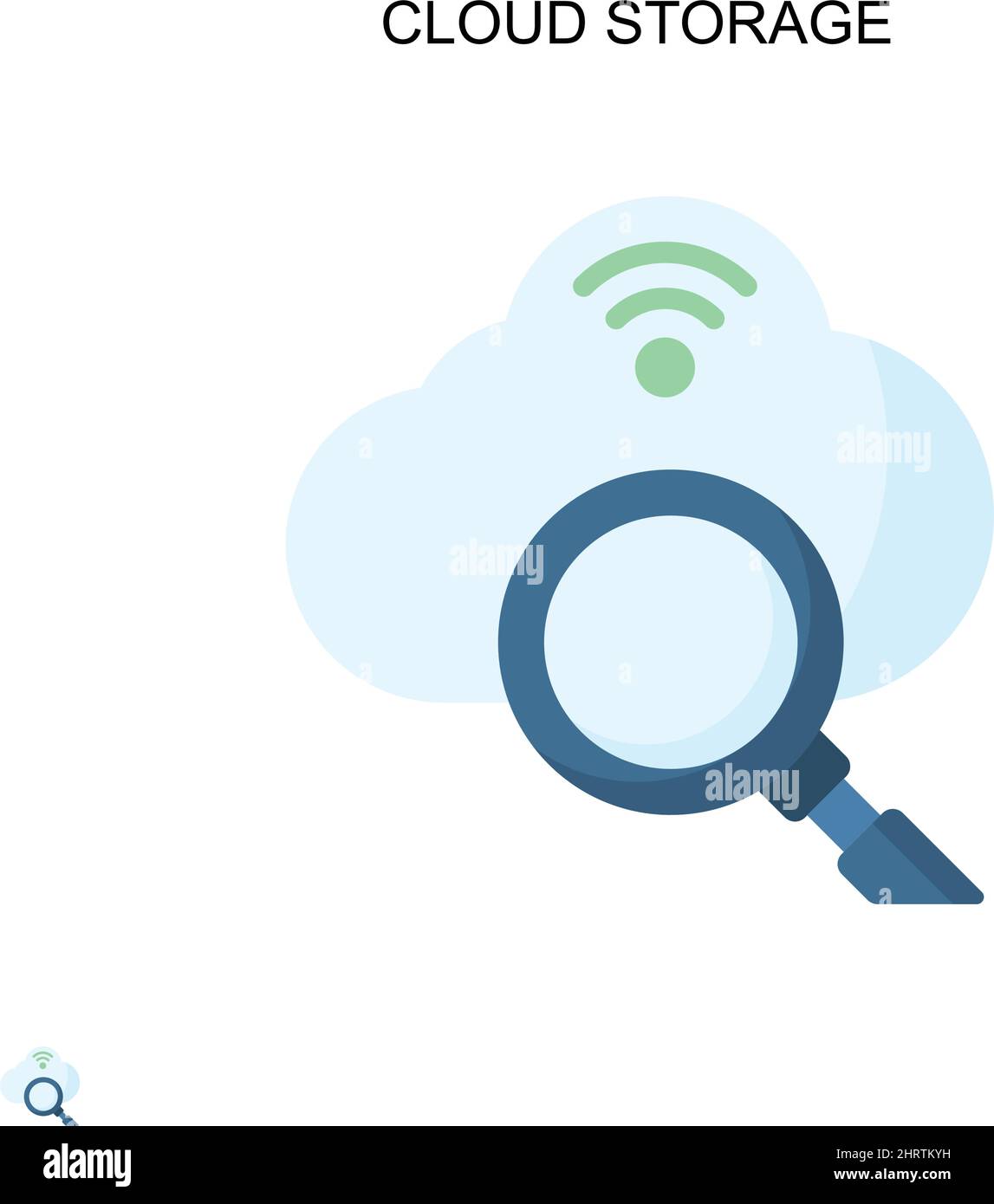 Cloud storage Simple vector icon. Illustration symbol design template for web mobile UI element. Stock Vector