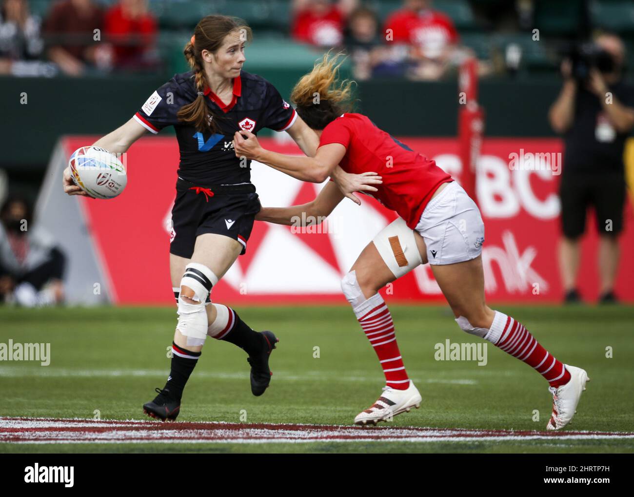 during HSBC Canada Sevens rugby action in Edmonton, Saturday, Sept. 25