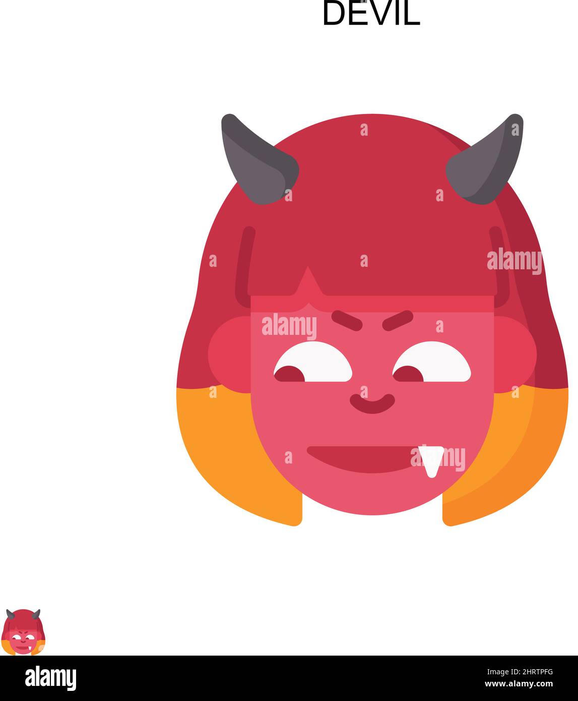 Devil Simple vector icon. Illustration symbol design template for web ...