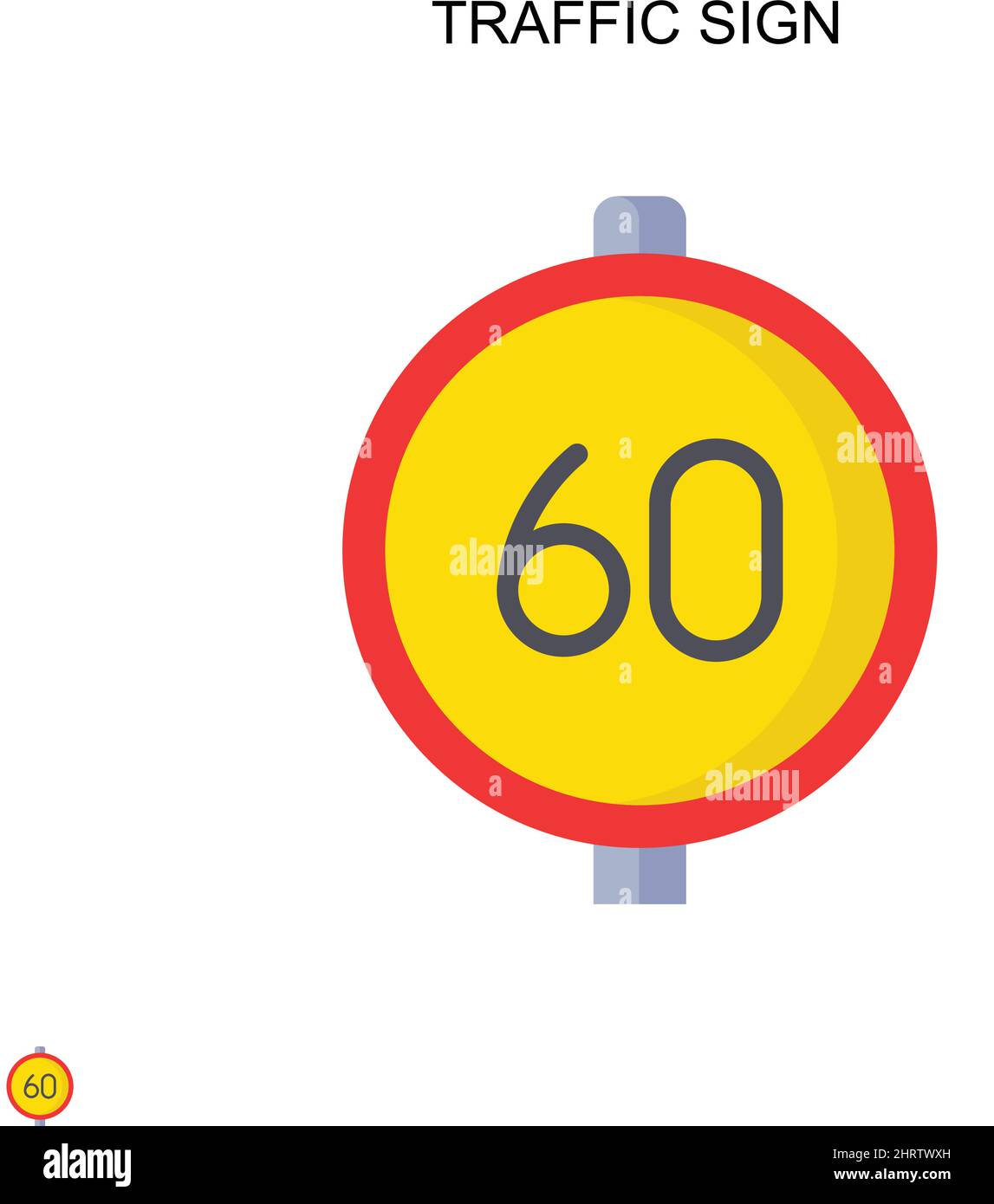 Traffic sign Simple vector icon. Illustration symbol design template ...