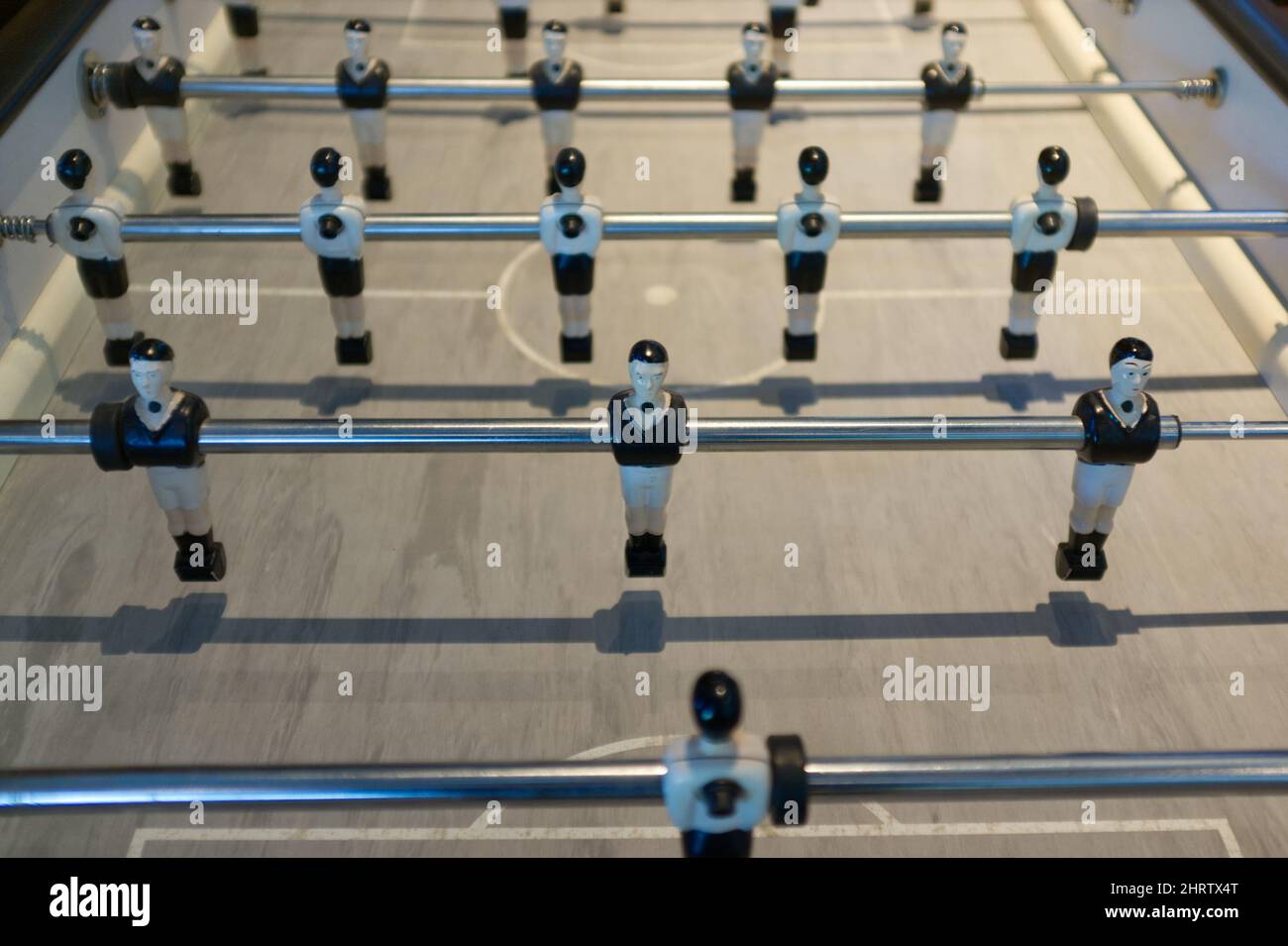 Table football for office recreation, table-top game,  Concept bussinese  , Strategic Stock Photo