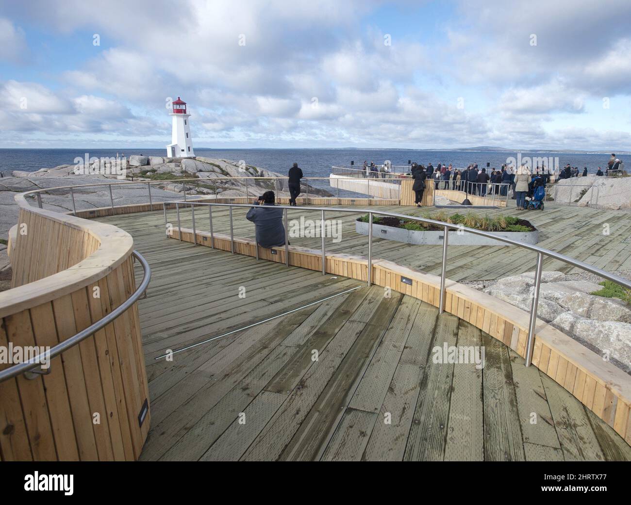 The new viewing deck in Peggy's Cove, N.S. is officially opened on
