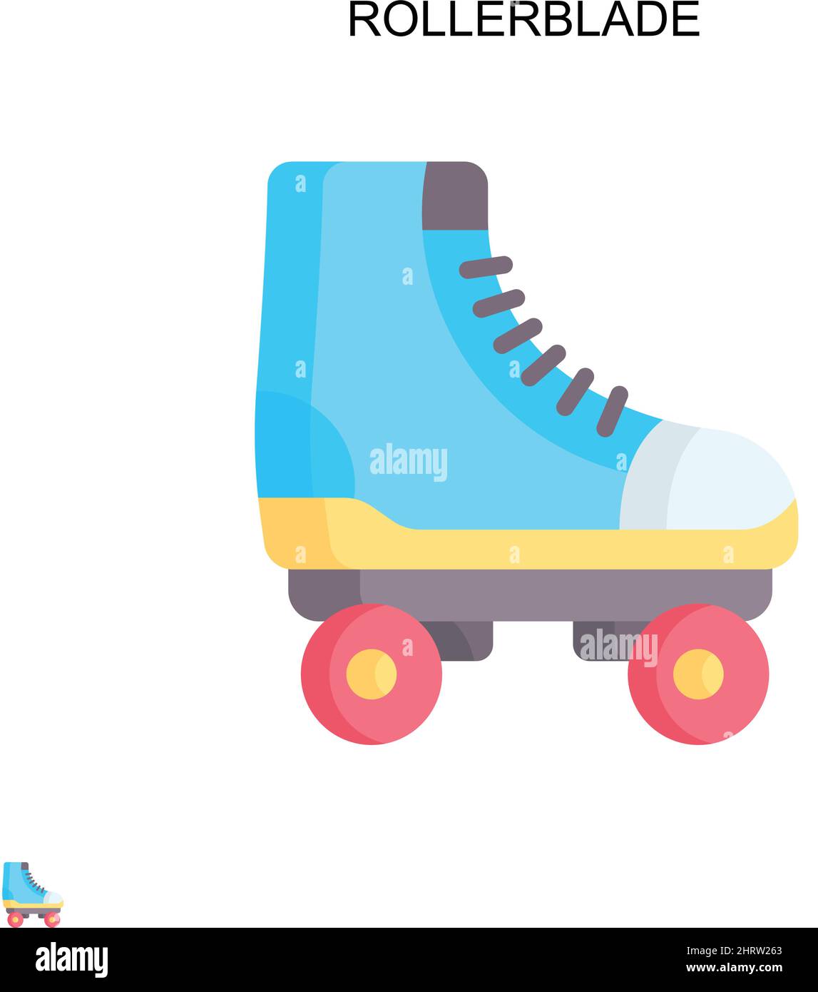 Rollerblade Simple vector icon. Illustration symbol design template for web mobile UI element. Stock Vector