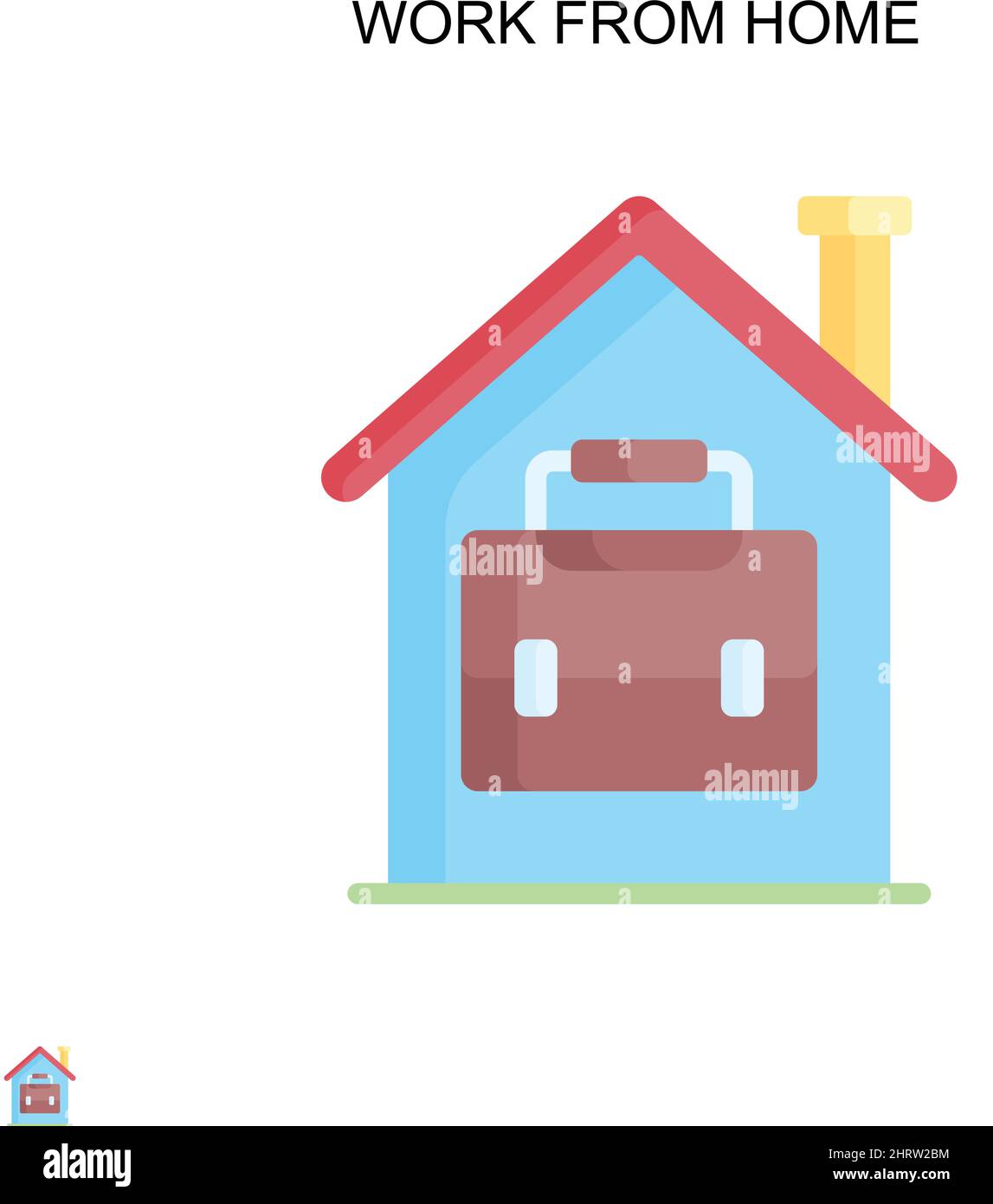 Work from home Simple vector icon. Illustration symbol design template ...