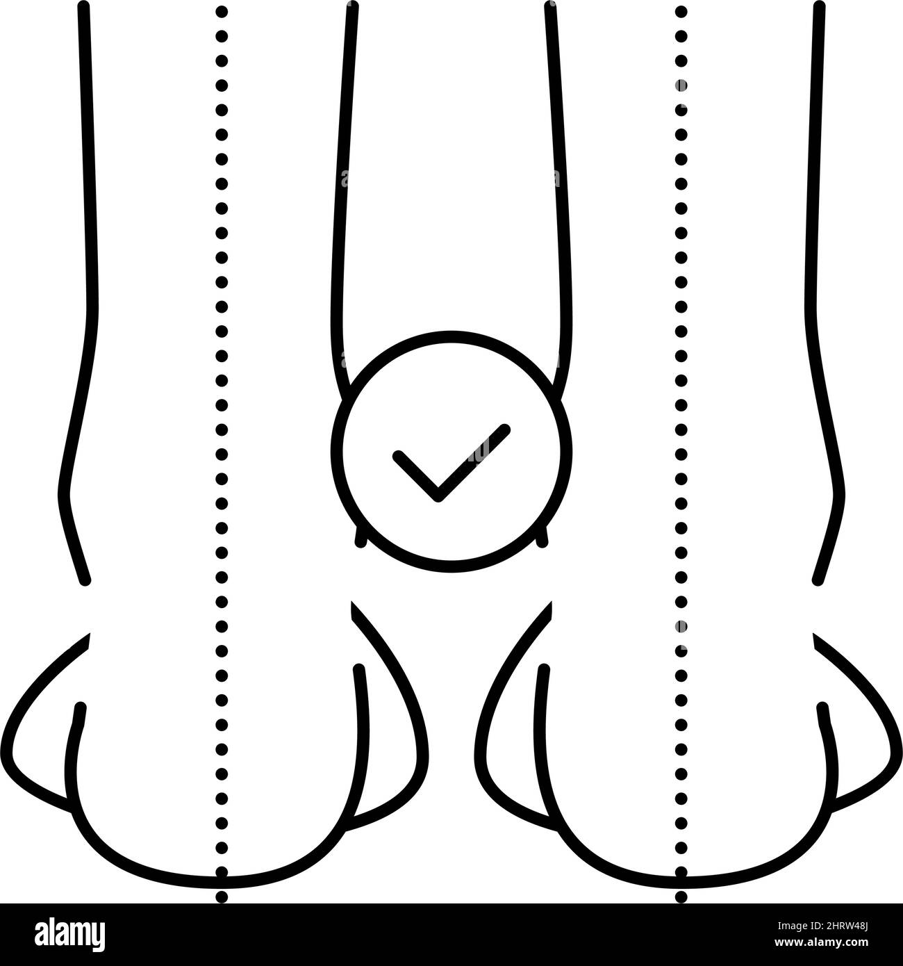 straight legs line icon vector illustration Stock Vector Image & Art ...