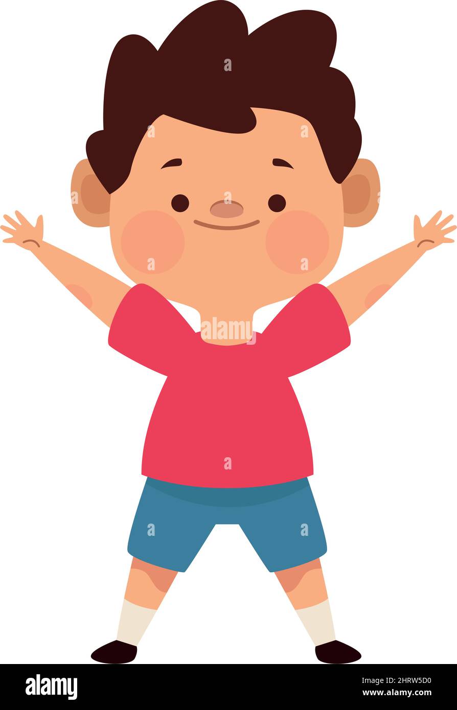 happy little boy Stock Vector Image & Art - Alamy
