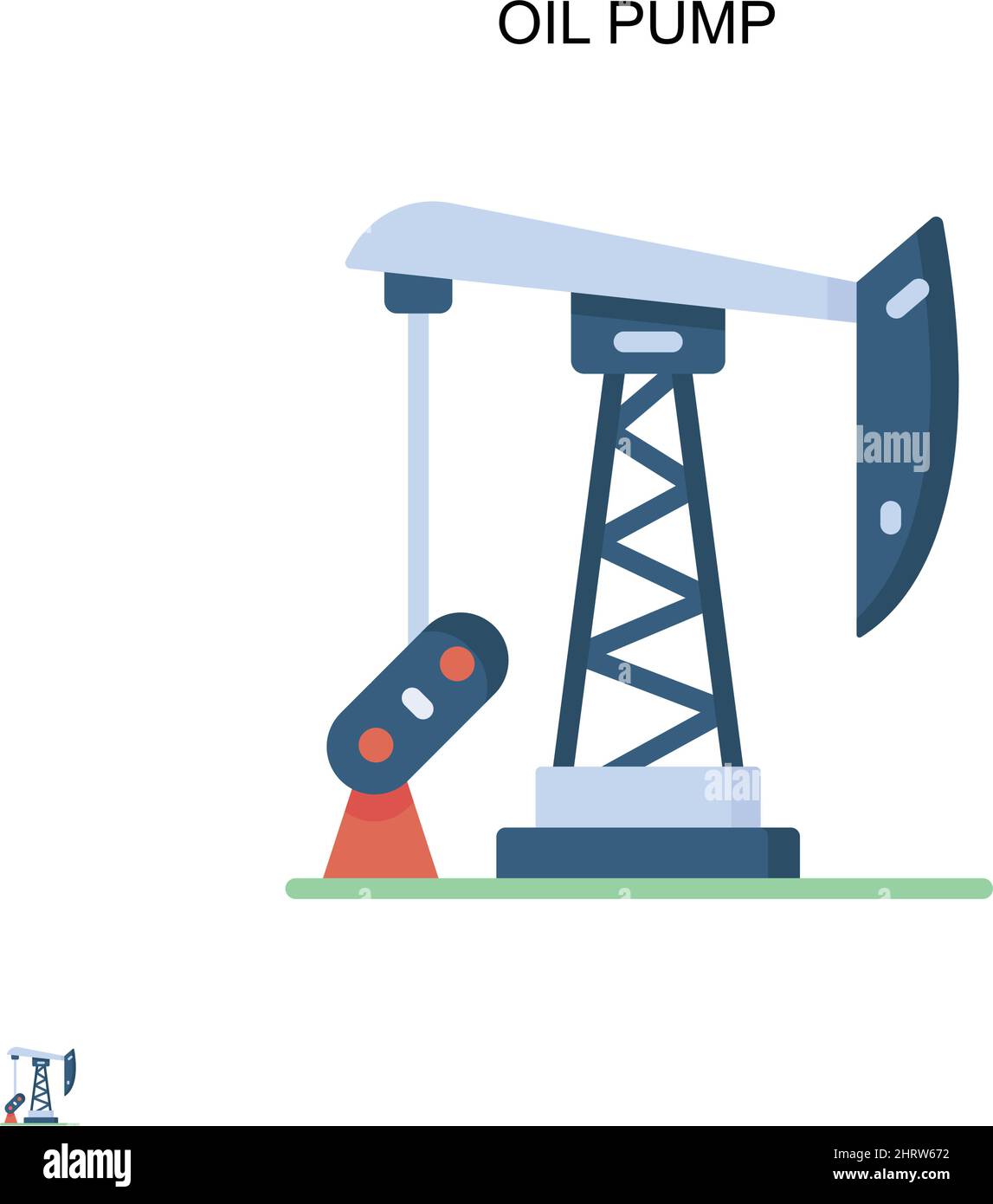 Oil pump Simple vector icon. Illustration symbol design template for web mobile UI element. Stock Vector