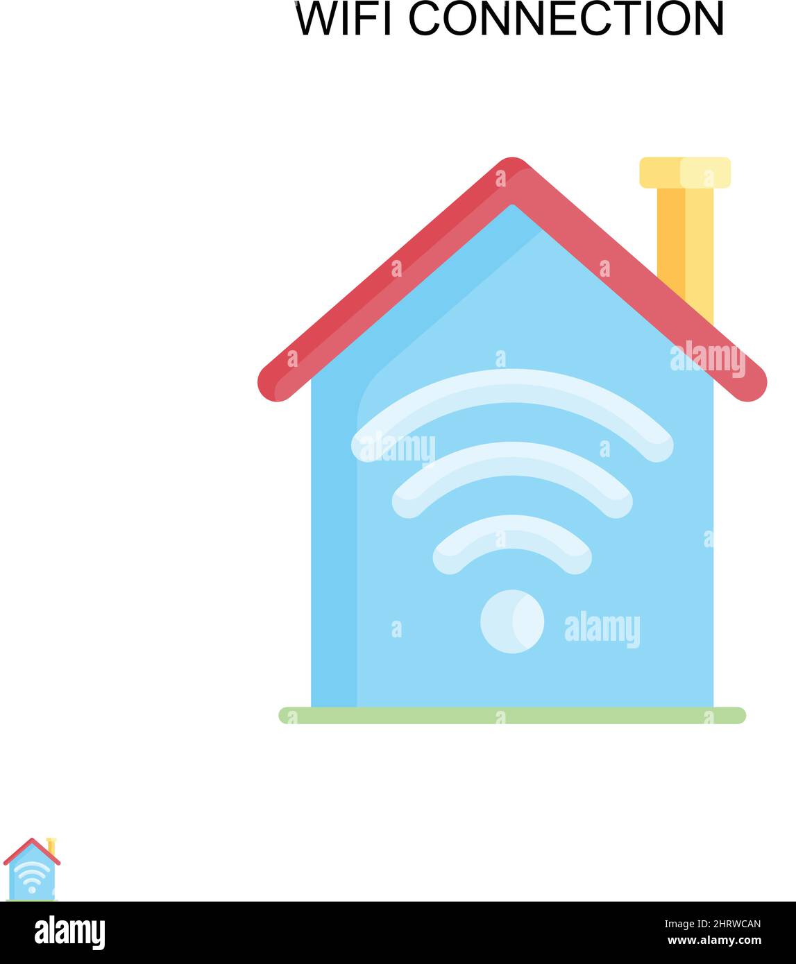 Wifi connection Simple vector icon. Illustration symbol design template for web mobile UI element. Stock Vector