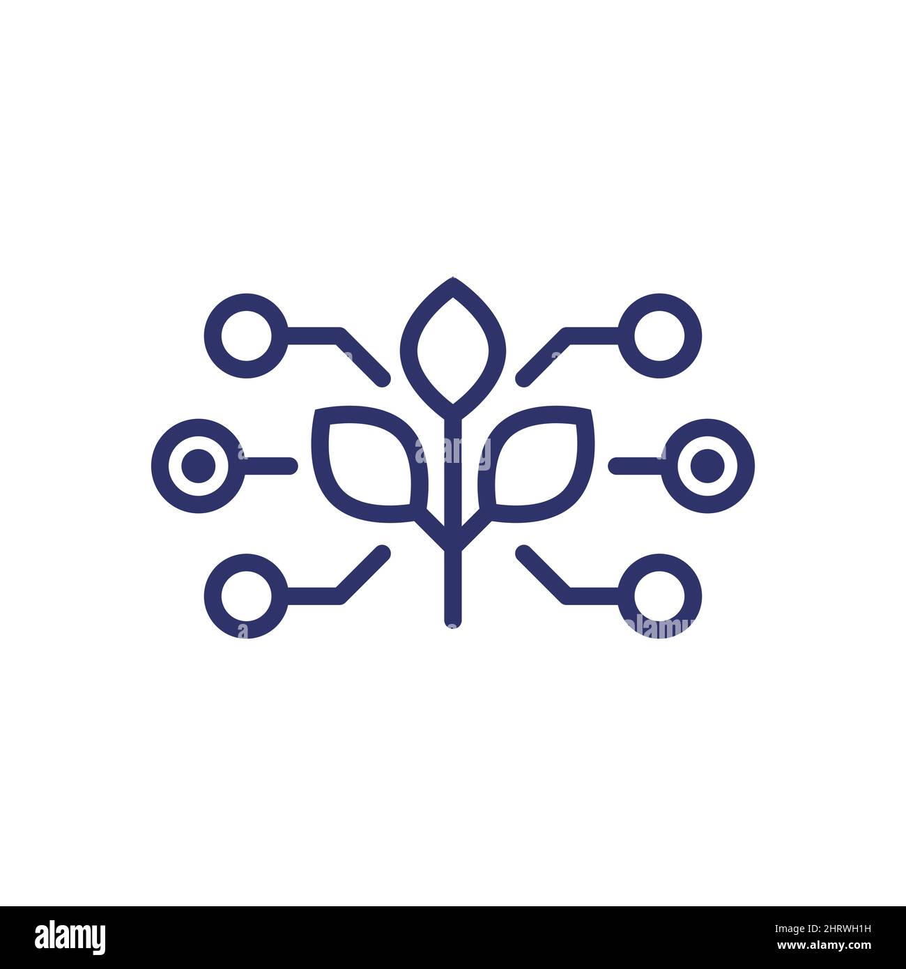 Smart farming line icon on white Stock Vector Image & Art - Alamy