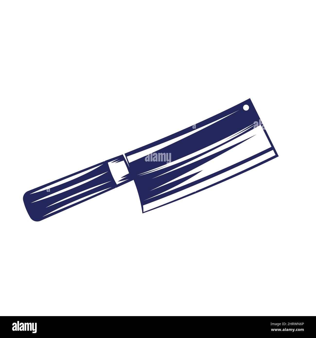 butcher cleaver, knife on white, vector art Stock Vector Image & Art ...