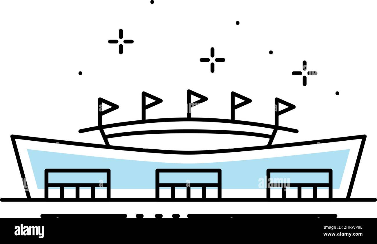 Isolated colored sport stadium icon side view Vector Stock Vector Image ...