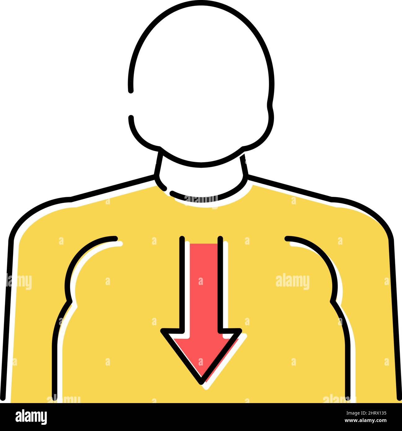 bulimia psychological problems color icon vector illustration Stock ...
