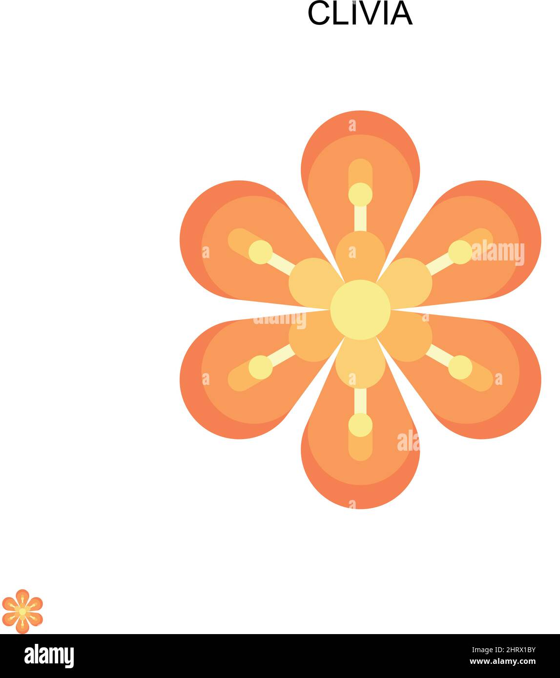 Clivia Simple vector icon. Illustration symbol design template for web mobile UI element. Stock Vector