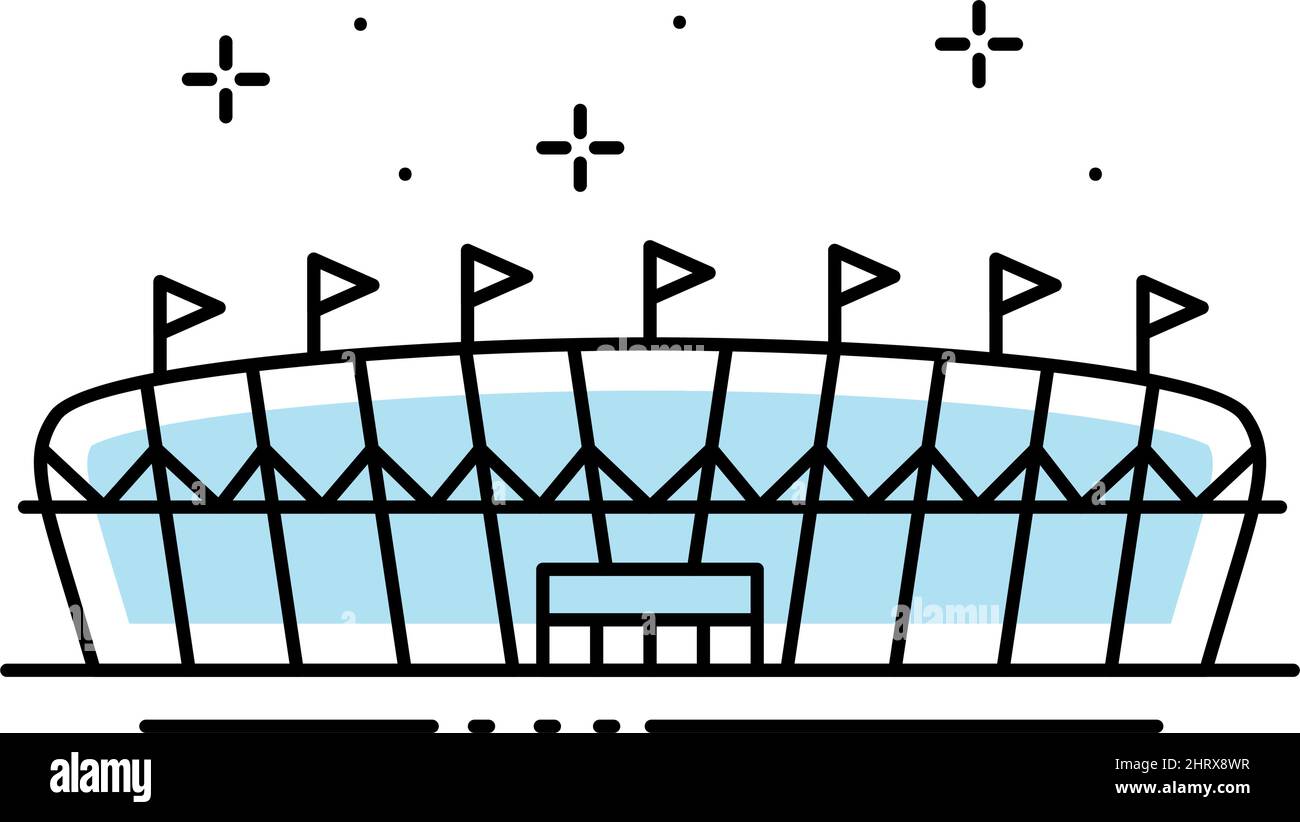Isolated colored sport stadium icon side view Vector Stock Vector Image ...