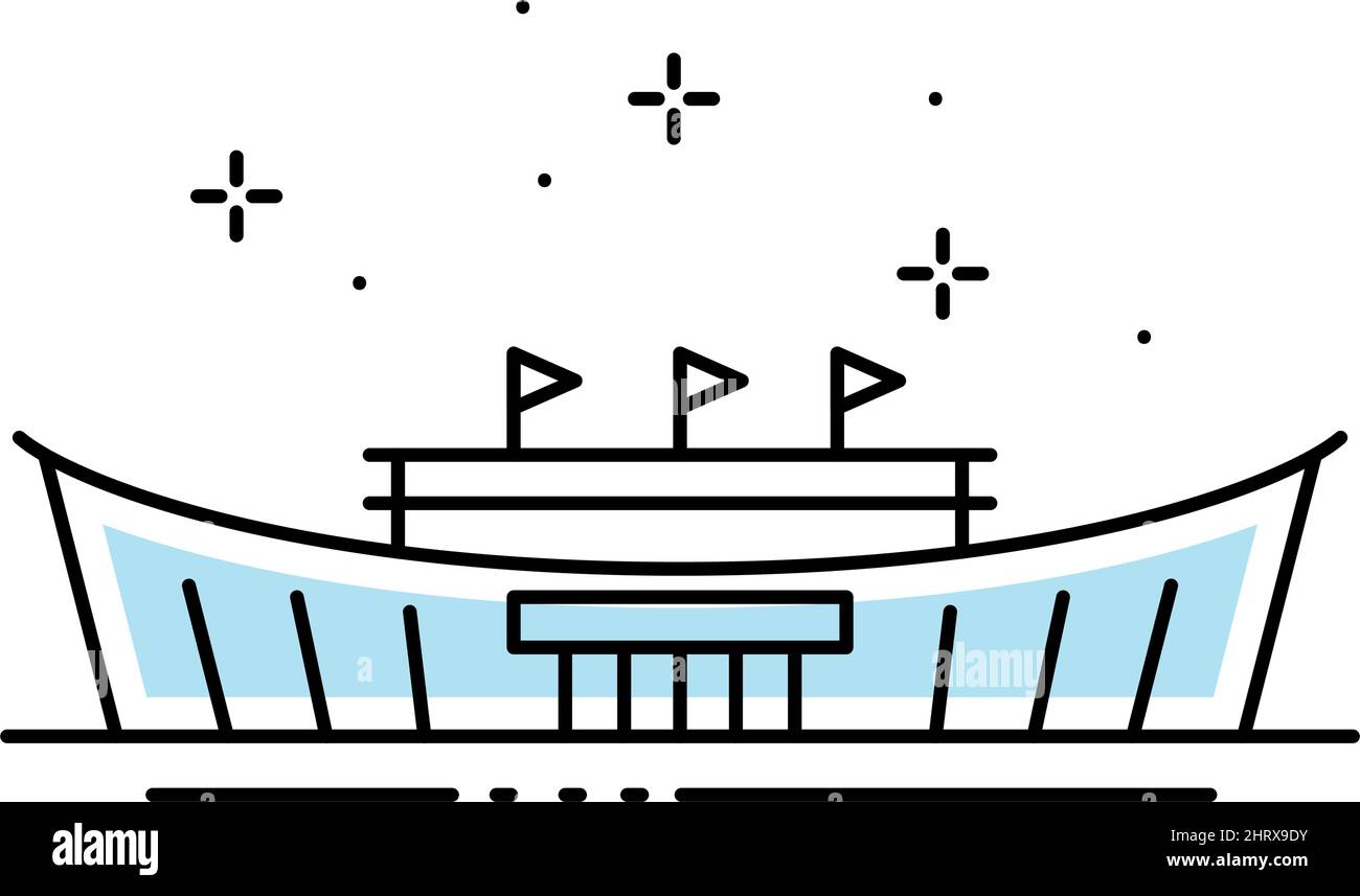 Isolated colored sport stadium icon side view Vector Stock Vector Image ...