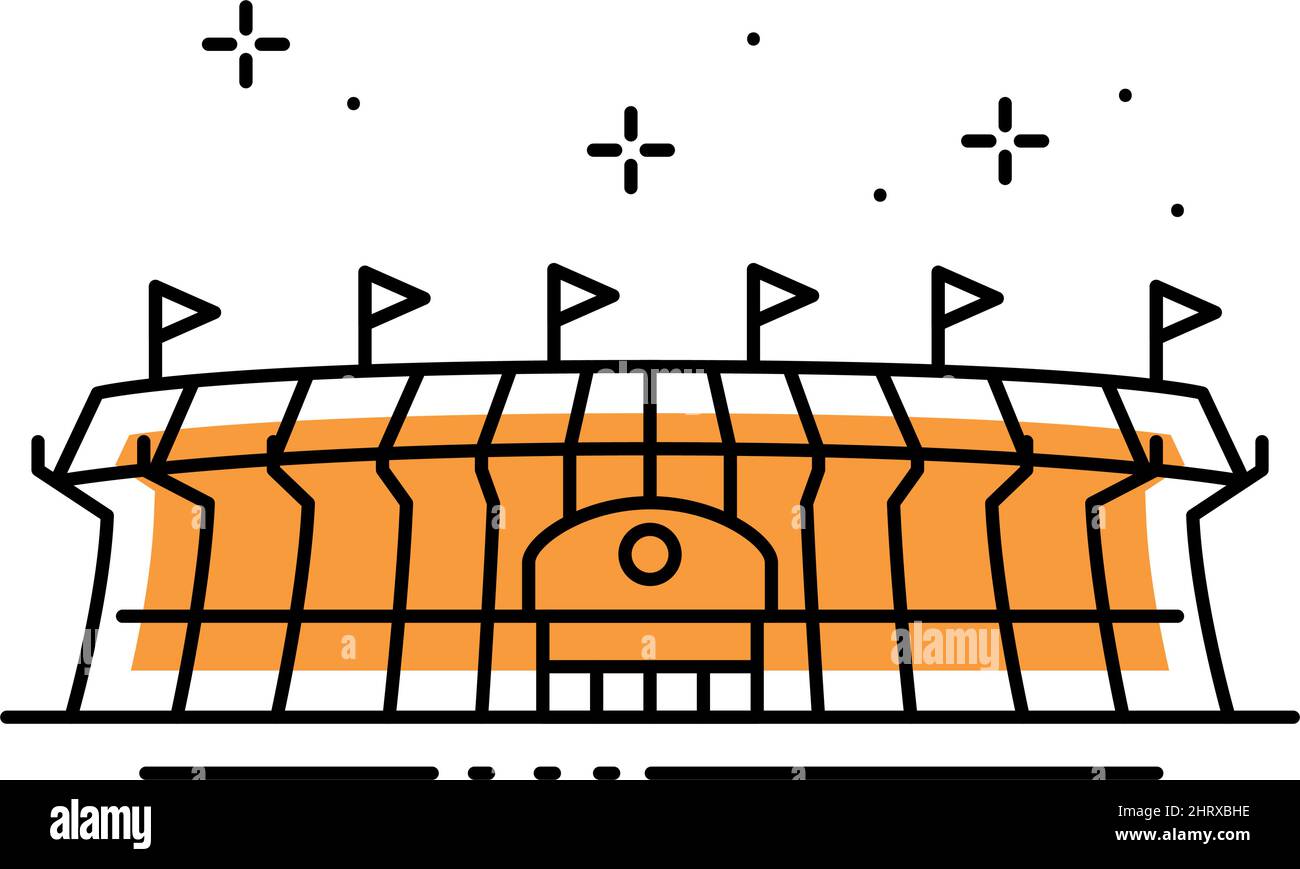 Isolated colored sport stadium icon side view Vector Stock Vector Image ...