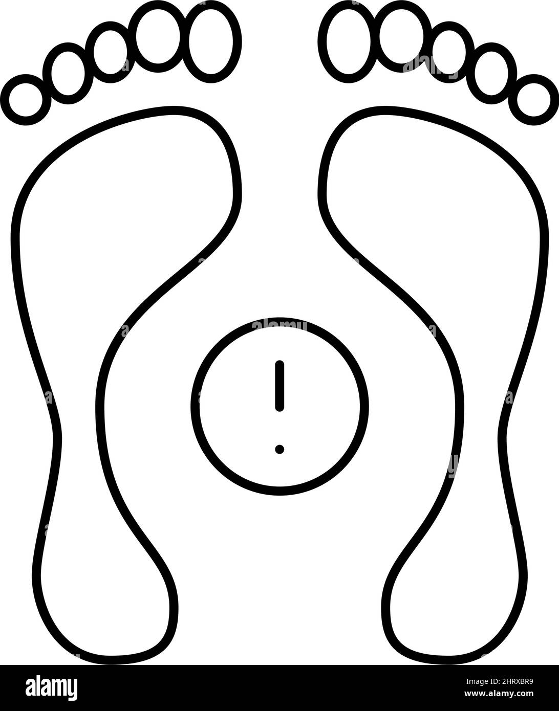 postural deformity feet line icon vector illustration Stock Vector