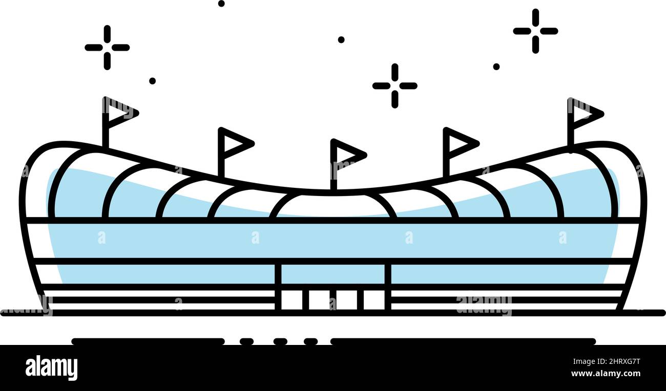 Isolated colored sport stadium icon side view Vector Stock Vector Image ...