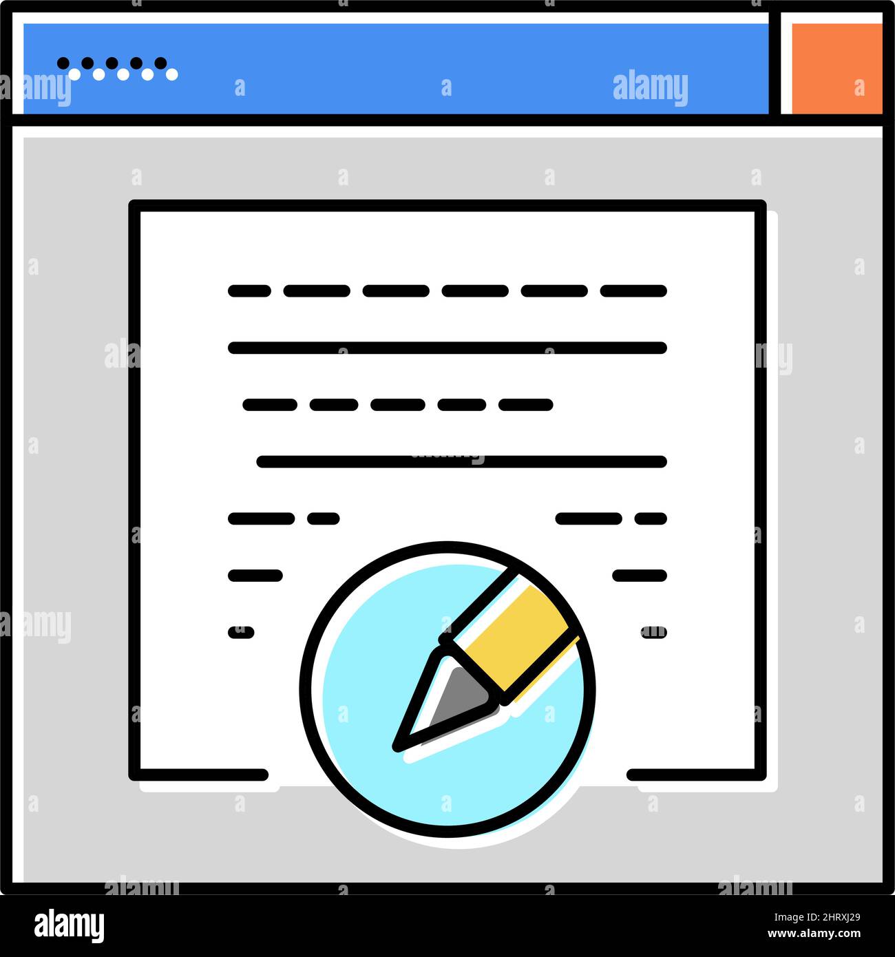 websites copywriting color icon vector illustration Stock Vector Image ...