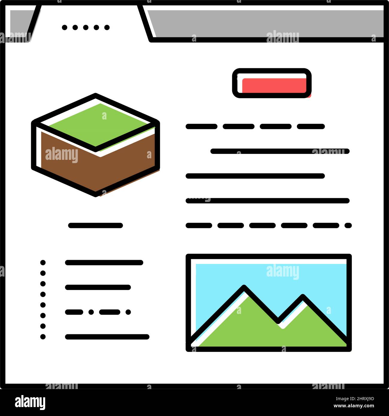 characteristics land color icon vector illustration Stock Vector Image ...