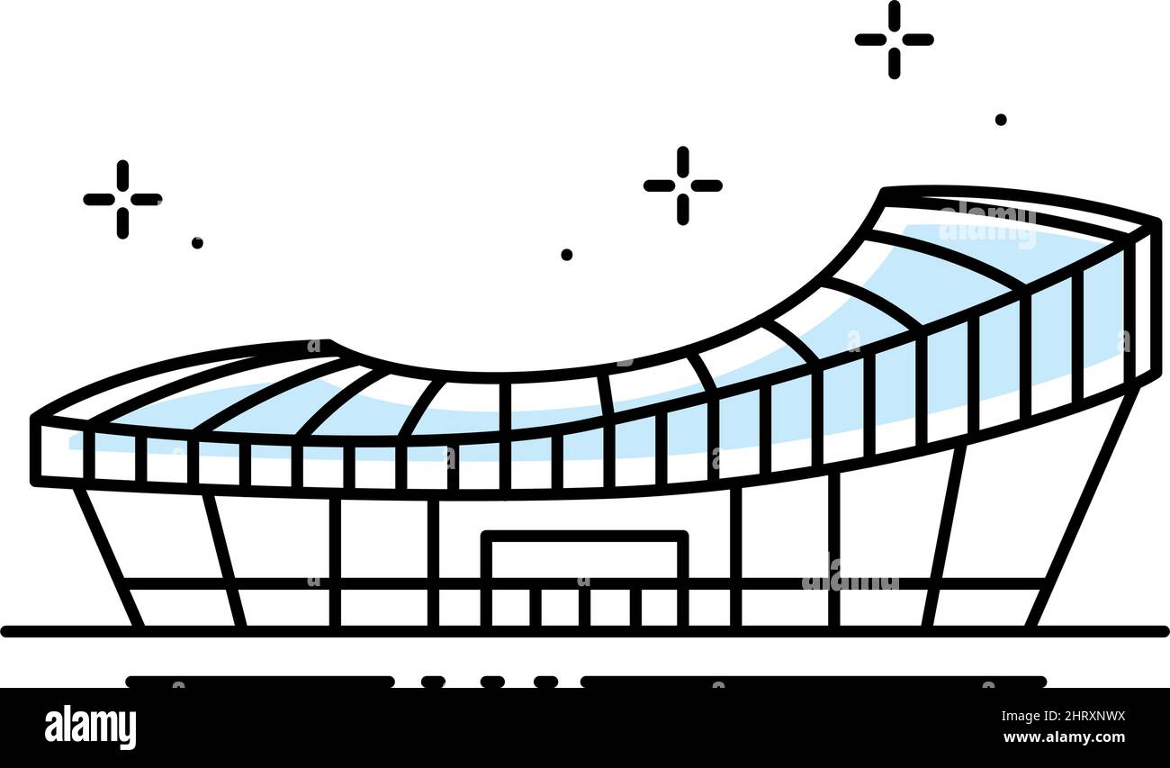 Isolated colored sport stadium icon side view Vector Stock Vector Image ...