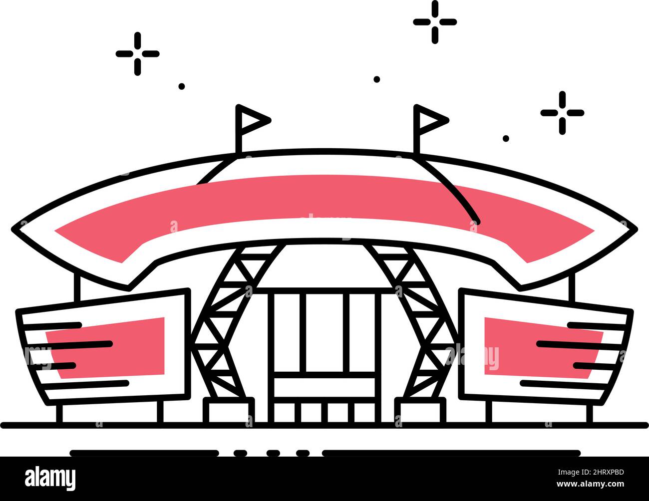Isolated colored sport stadium icon side view Vector Stock Vector Image ...