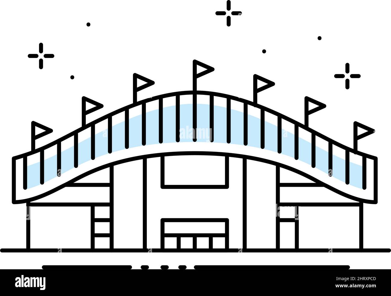 Isolated colored sport stadium icon side view Vector Stock Vector Image ...