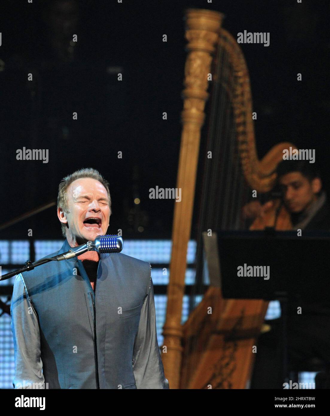 British musician Sting performs with the Royal Philharmonic Concert