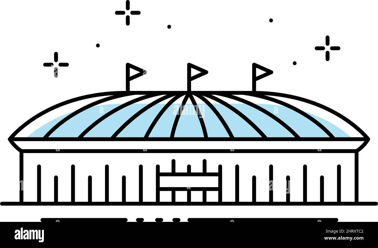 Isolated colored sport stadium icon side view Vector Stock Vector Image ...