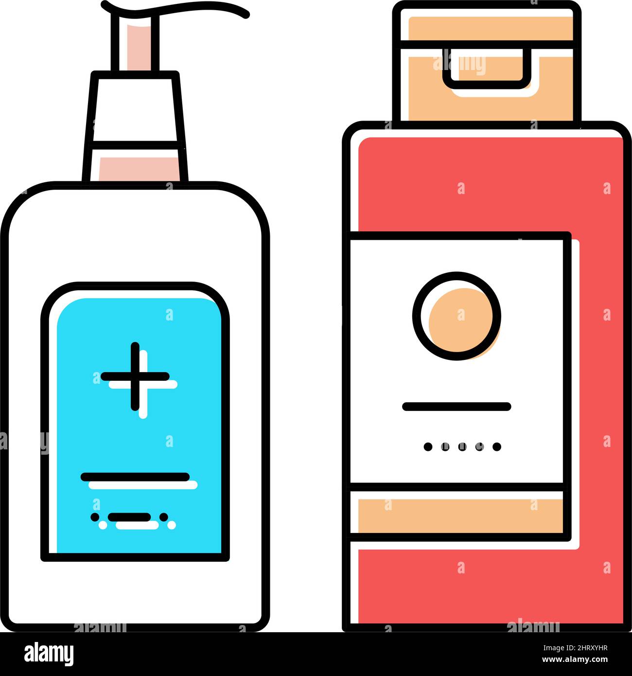 cream eczema treatment color icon vector illustration Stock Vector