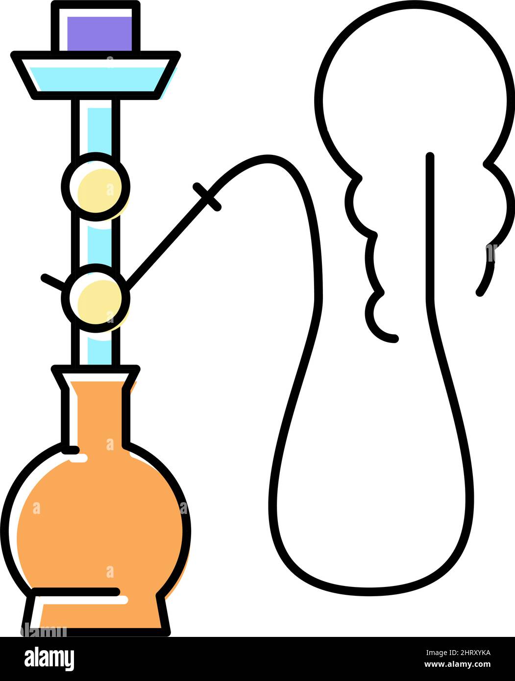 smoke hookah mens leisure color icon vector illustration Stock Vector ...