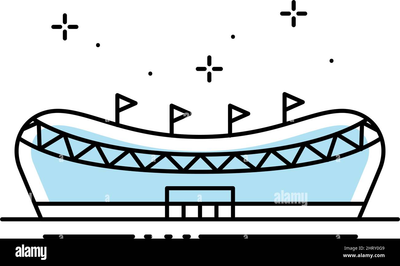 Isolated colored sport stadium icon side view Vector Stock Vector Image ...