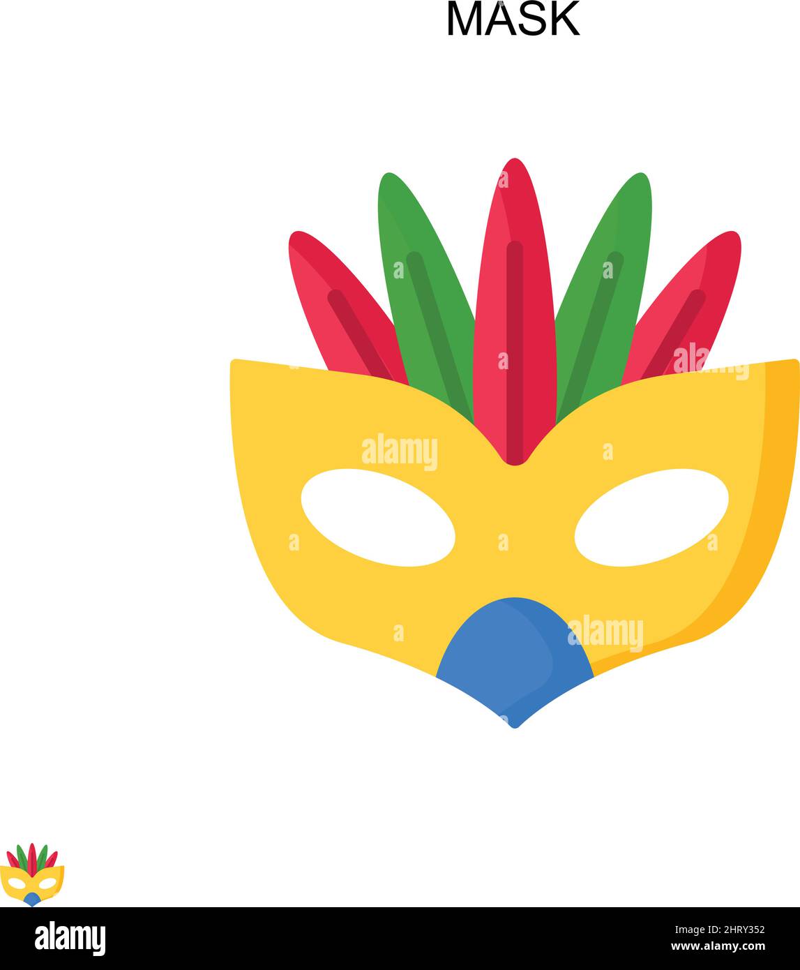 Mask Simple vector icon. Illustration symbol design template for web ...