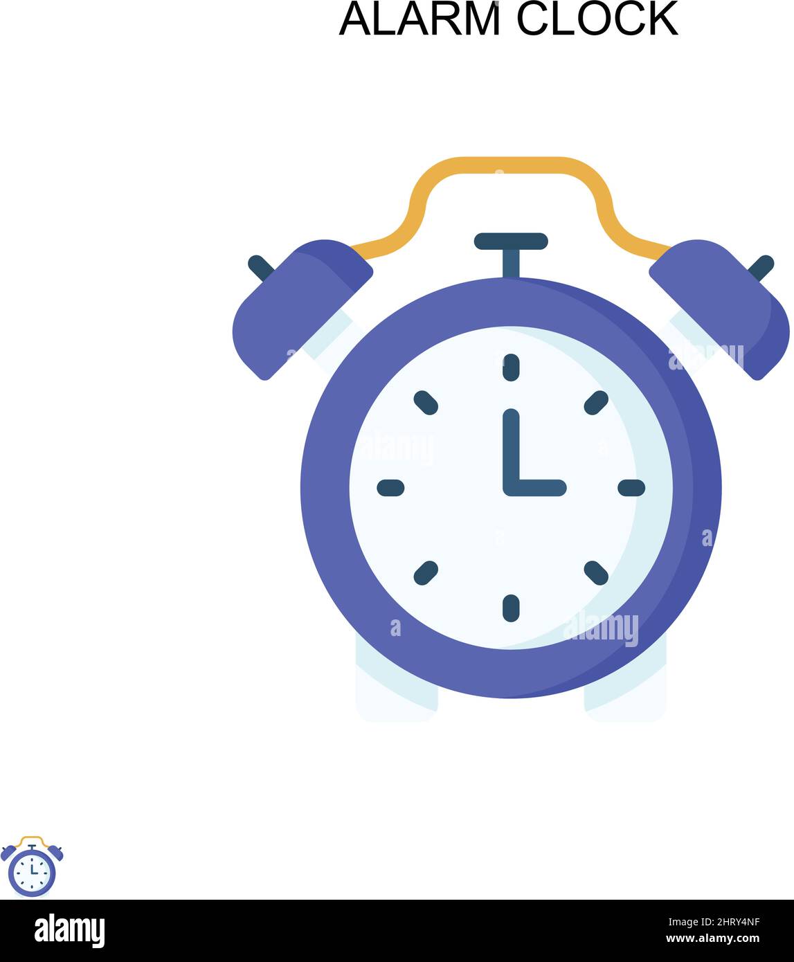 Alarm clock Simple vector icon. Illustration symbol design template for web mobile UI element. Stock Vector
