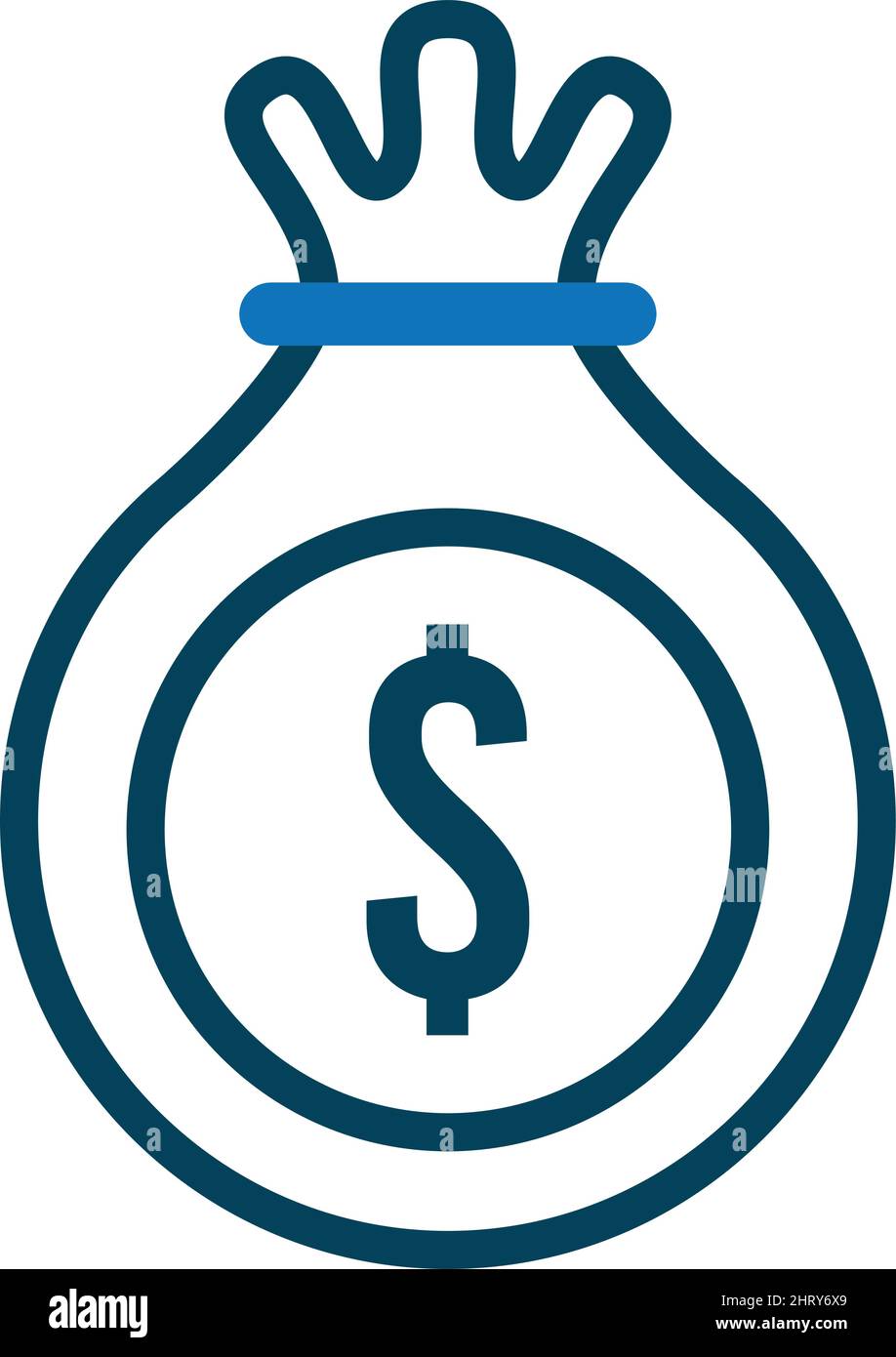 money bag line style Stock Vector Image & Art - Alamy
