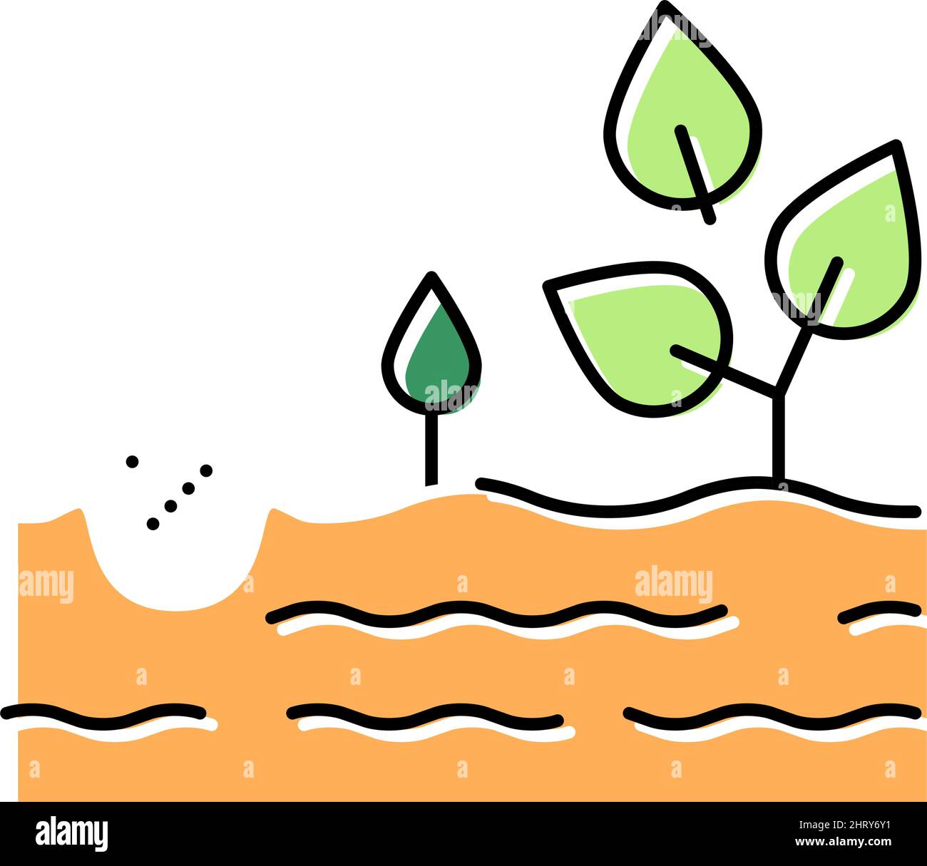 growing tree color icon vector illustration Stock Vector Image & Art ...
