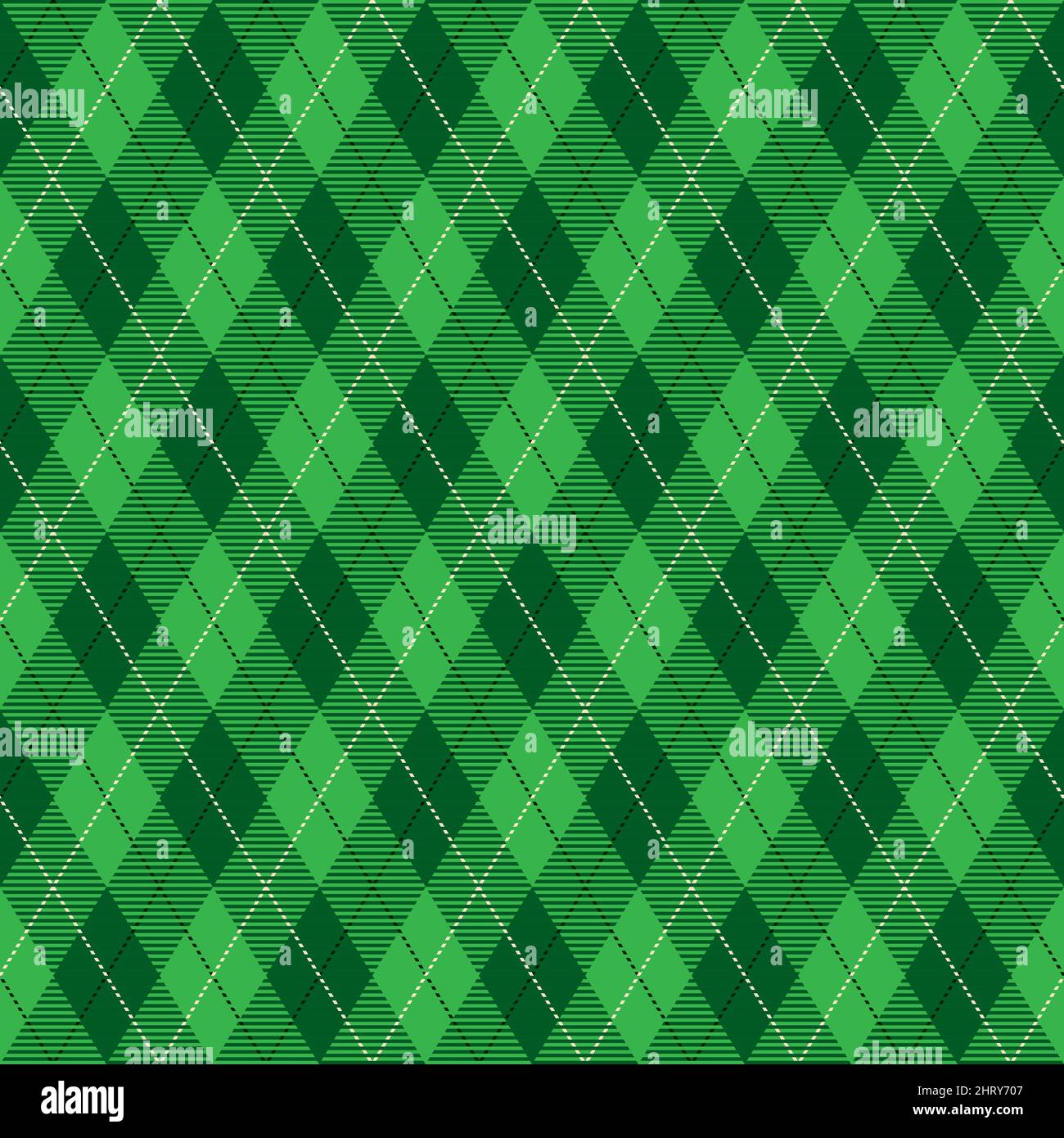 St. Patrick's Day seamless pattern. Tileable vector background in Irish classic style. Stock Vector