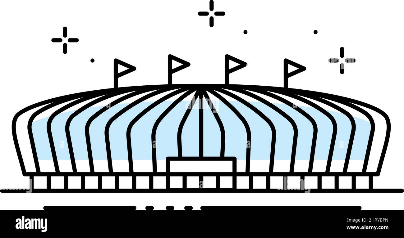 Isolated colored sport stadium icon side view Vector Stock Vector Image ...